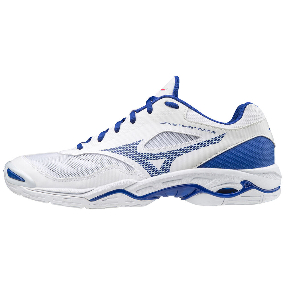 Zapatillas Balonmano Mizuno Wave Phantom 2 Hombre Blancas/Azules/Rosas Ofertas CZIJ-14076